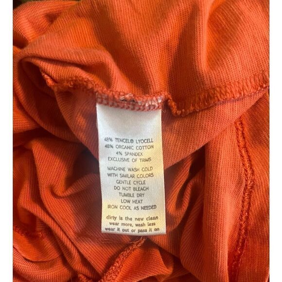 Horny‎ Toad Orange Organic Cotton V-Neck Long Sleeve T-shirt XS - Picture 5 of 5